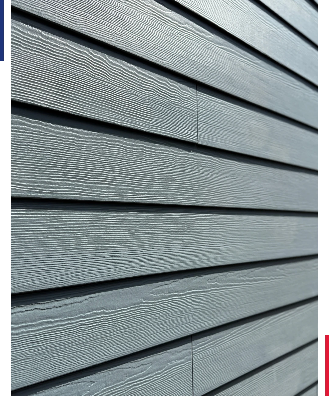 Close-up of gray exterior panels