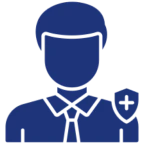 Blue security personnel illustration