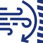 Hourglass emblem on blue shield